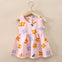 JF Peach Flower Printed Frock FD6083E